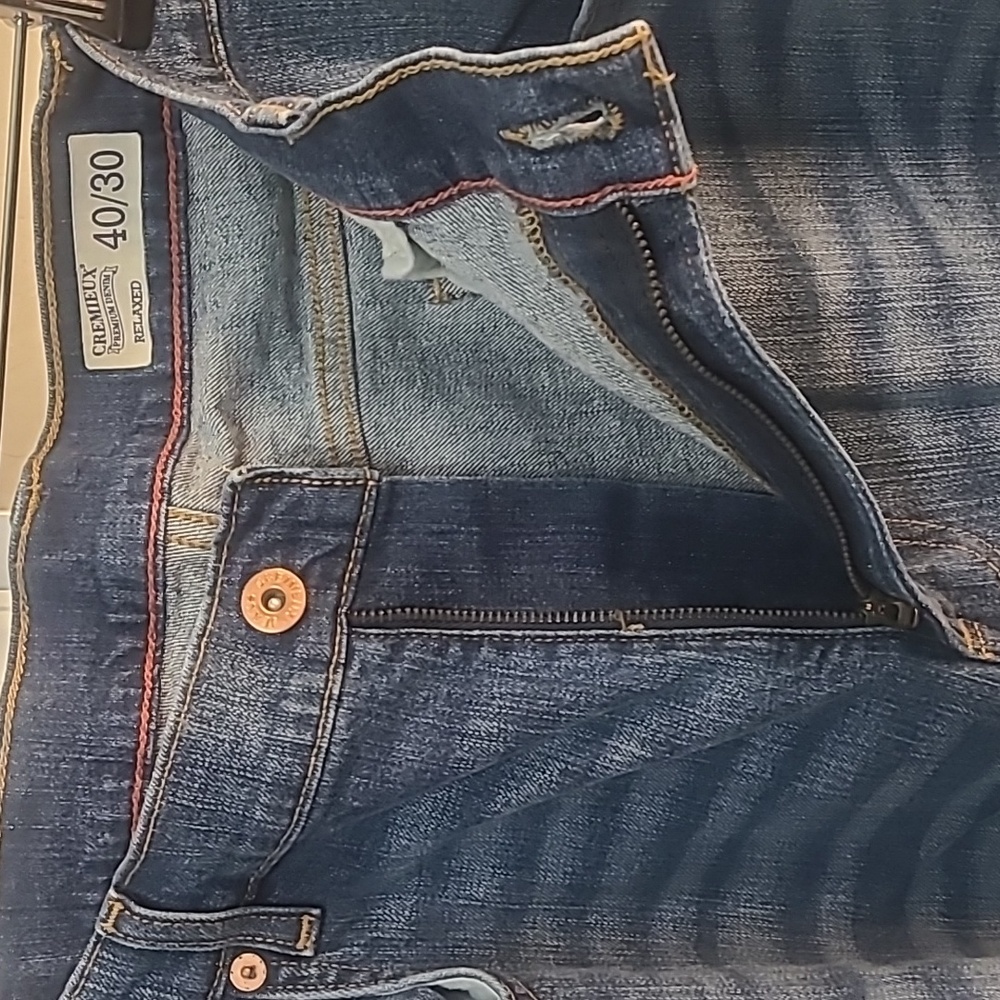 Daniel Cremieux Dark Blue Straight Jeans Size 40X30 Man - Picture 6 of 10